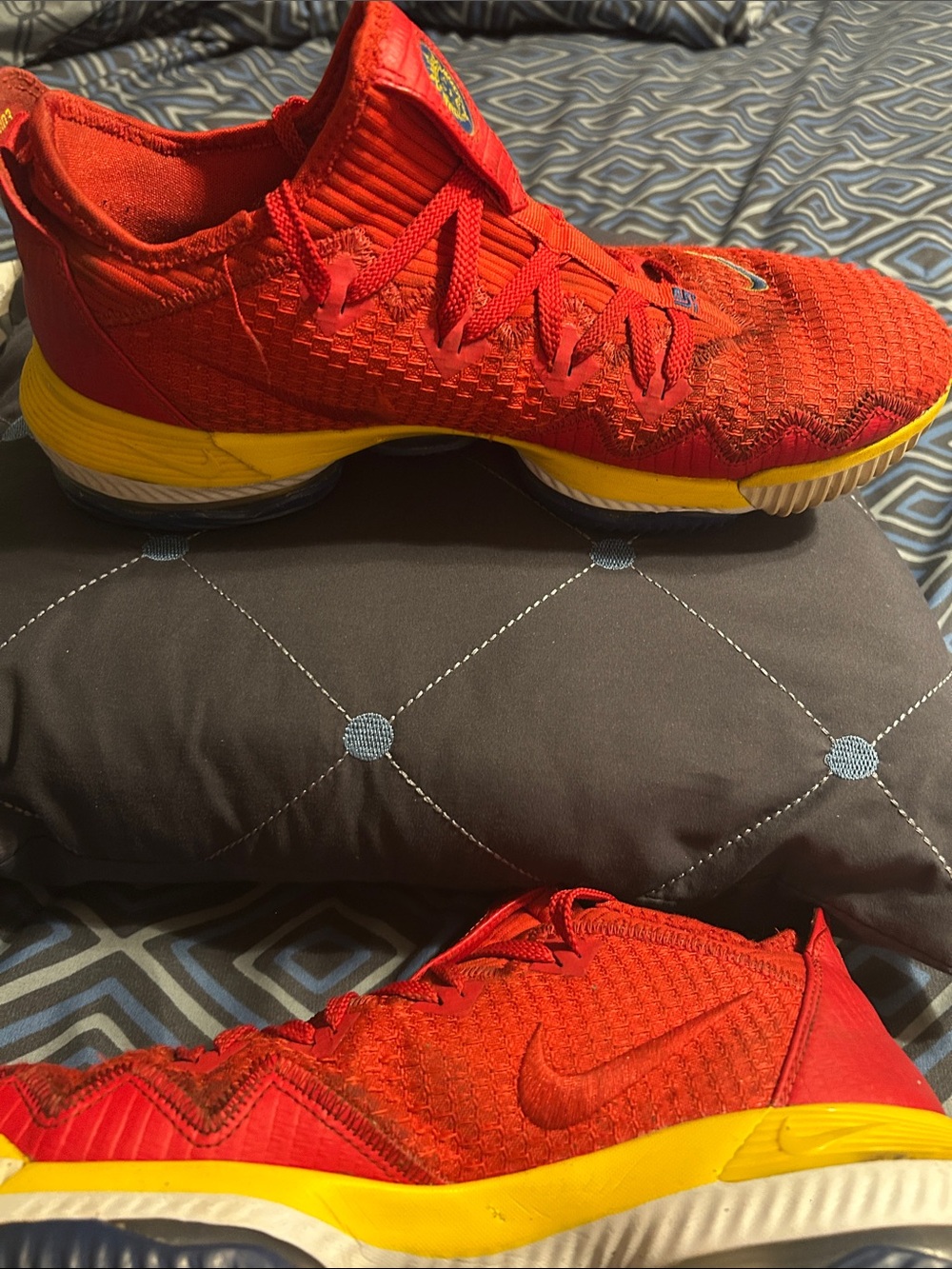 Nike Red and Yellow LeBron Signature Shoes - Picture 7 of 15